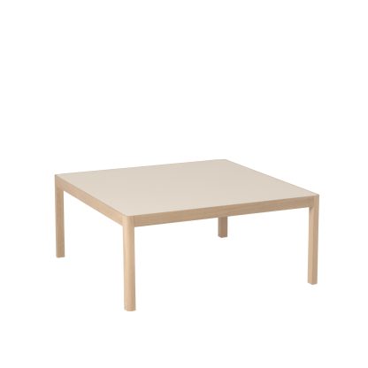 Muuto, Workshop Coffee Table, Oak/Warm Grey Linoleum, 33.9 x 33.9"