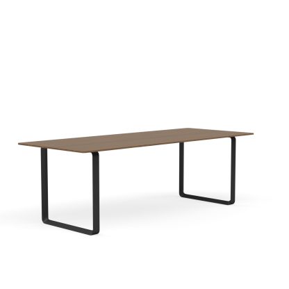 Muuto, 70/70 Table, Solid Smoke Oak/Black, 88.5 x 35.5"