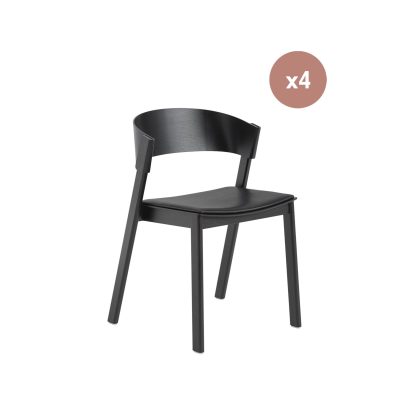 Muuto, Cover Side Chair, Refine Leather Black/Black