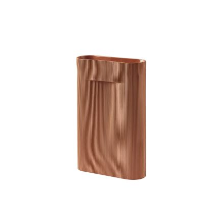 Muuto, Ridge Vase, Terracotta, 19"