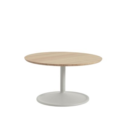 Muuto, Soft Coffee Table, Solid Oak/Grey, D: 27.6", H: 16.5"