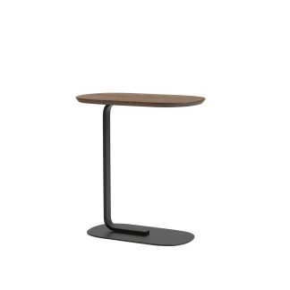Muuto, Relate Side Table, Solid Smoked Oak/Black, H: 60.5 cm